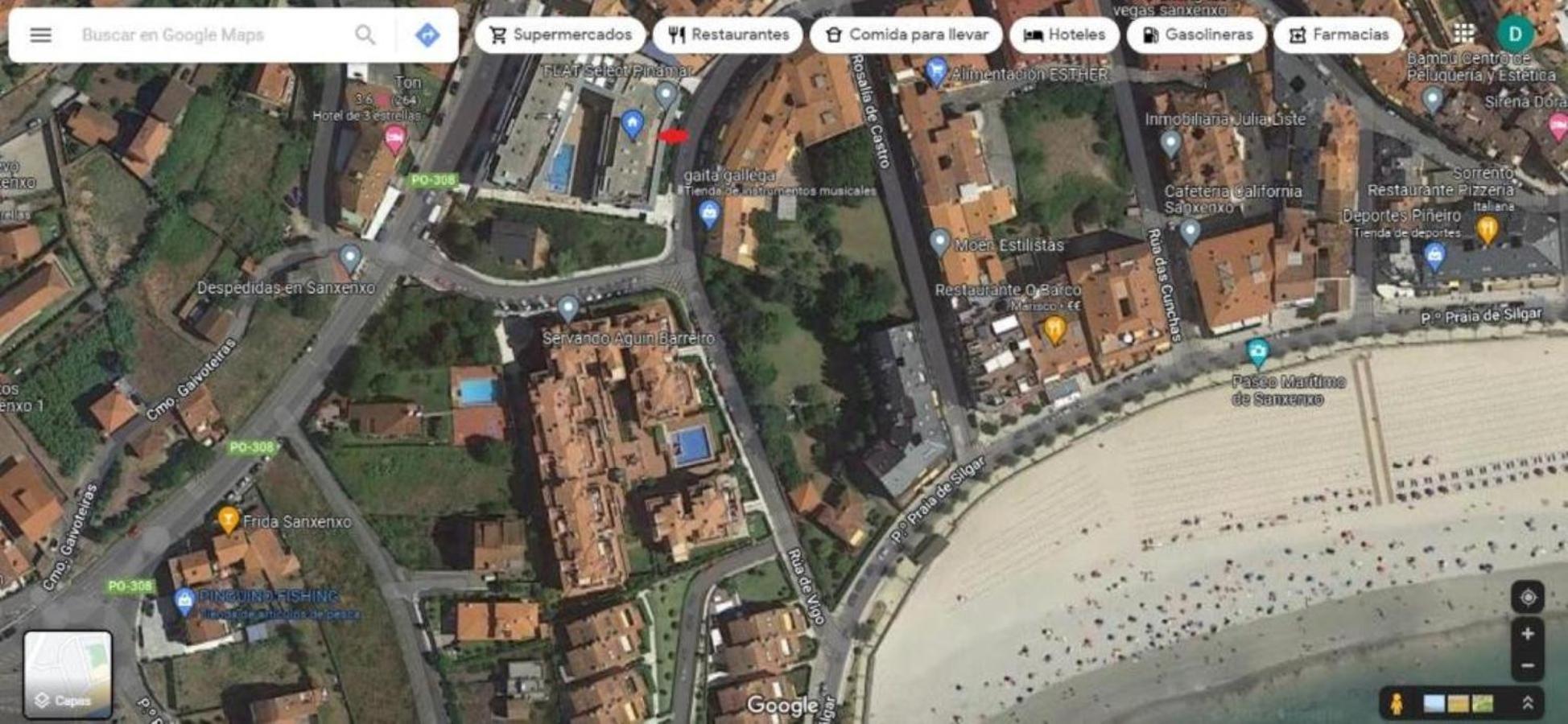 Apartamento En Urbanizacion Con Piscina En Playa De Silgar Sanxenxo Exterior photo